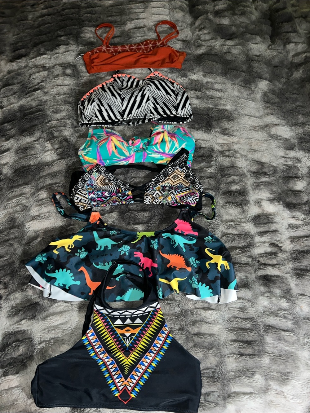 Women’s Multicolor Bikini Top Collection - Mixed Prints